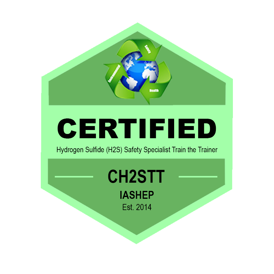 Certified Hydrogen Sulfide (H2S) Safety Specialist Train the Trainer (CH2STT) badge
